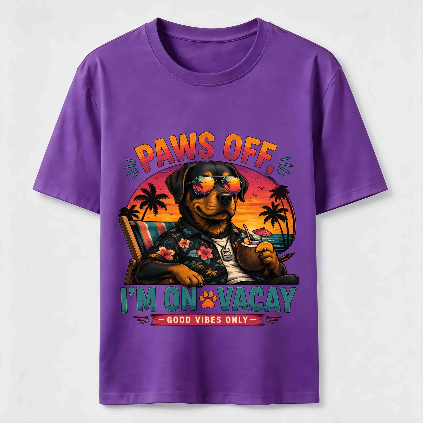 Paws Off I'm On Vacay Dog Tee