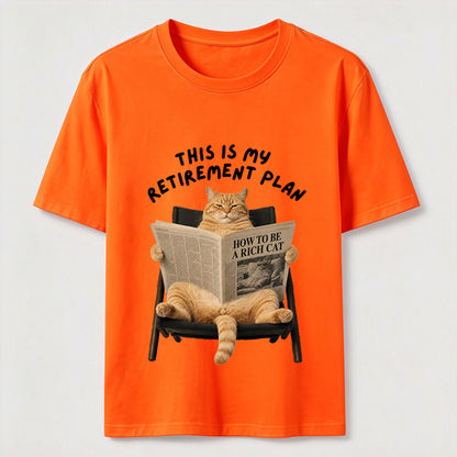 This Is My Retirement Plan Funny Cat T-Shirt