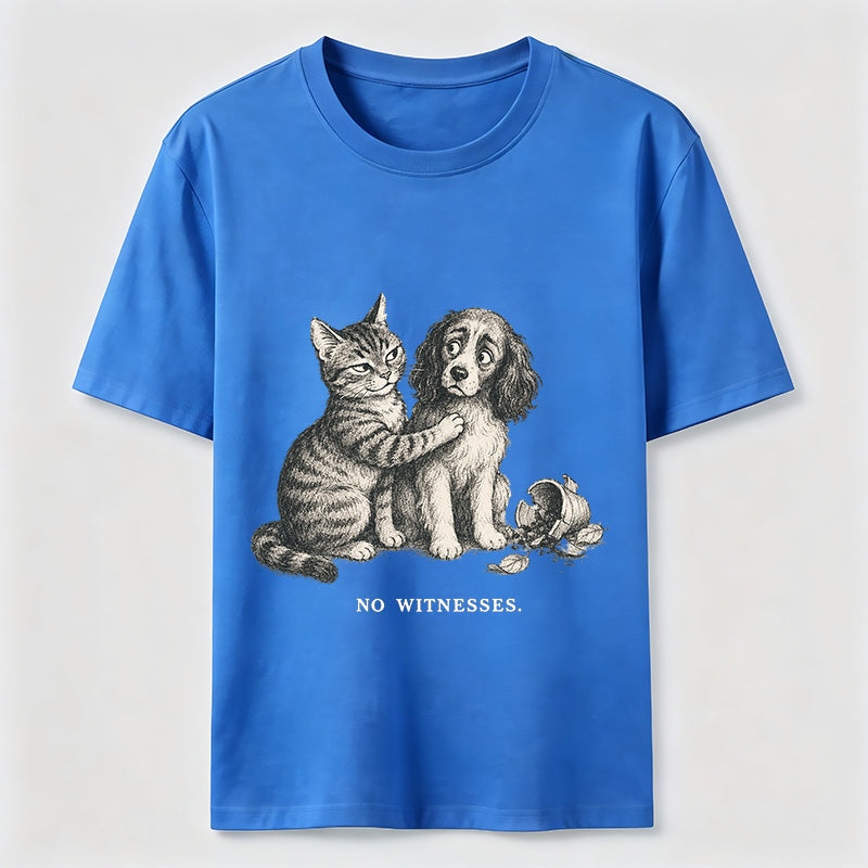 No Witnesses Cat And Dog Tee