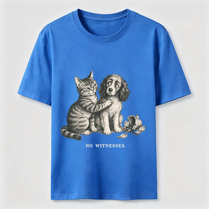 No Witnesses Cat And Dog Tee