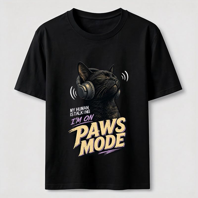 Paws Mode Headphone Cat T-Shirt