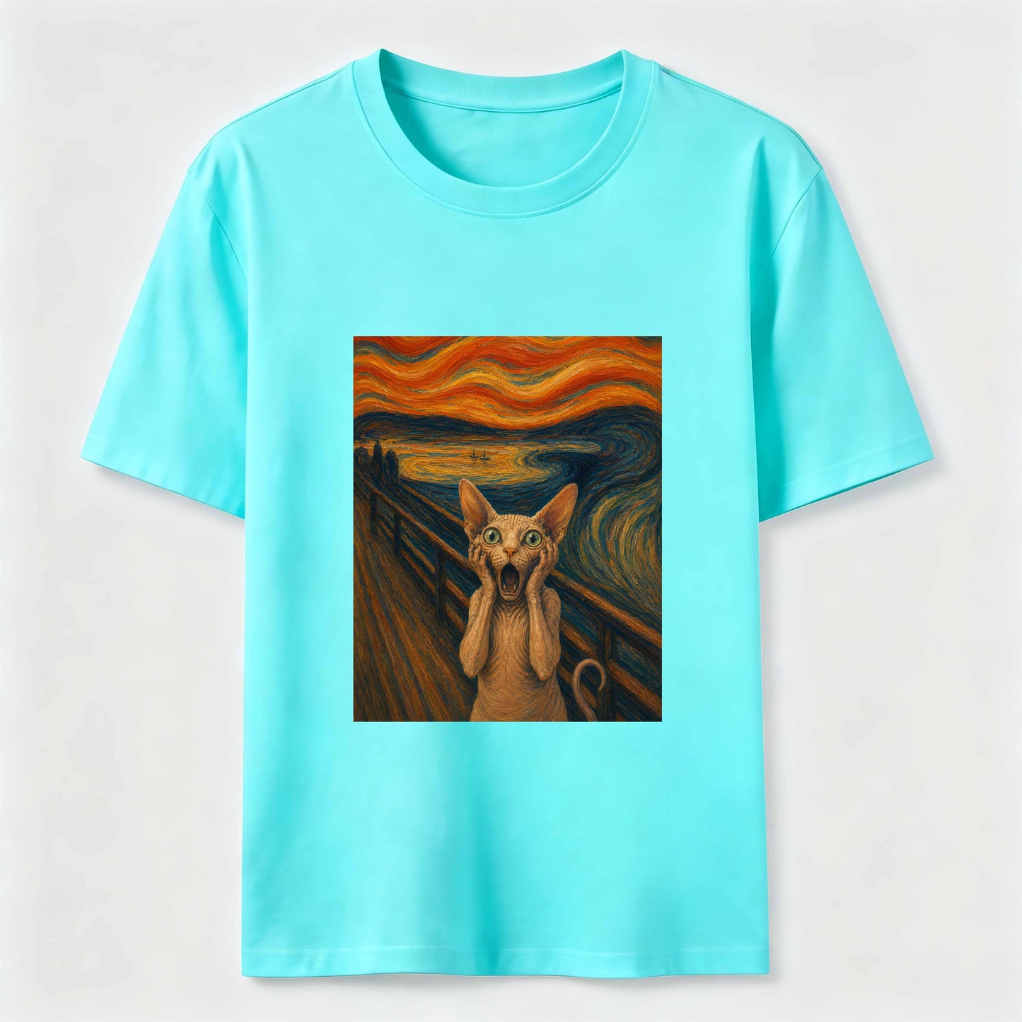 Scream Cat Art Graphic Tee
