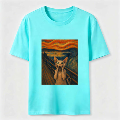 Scream Cat Art Graphic Tee