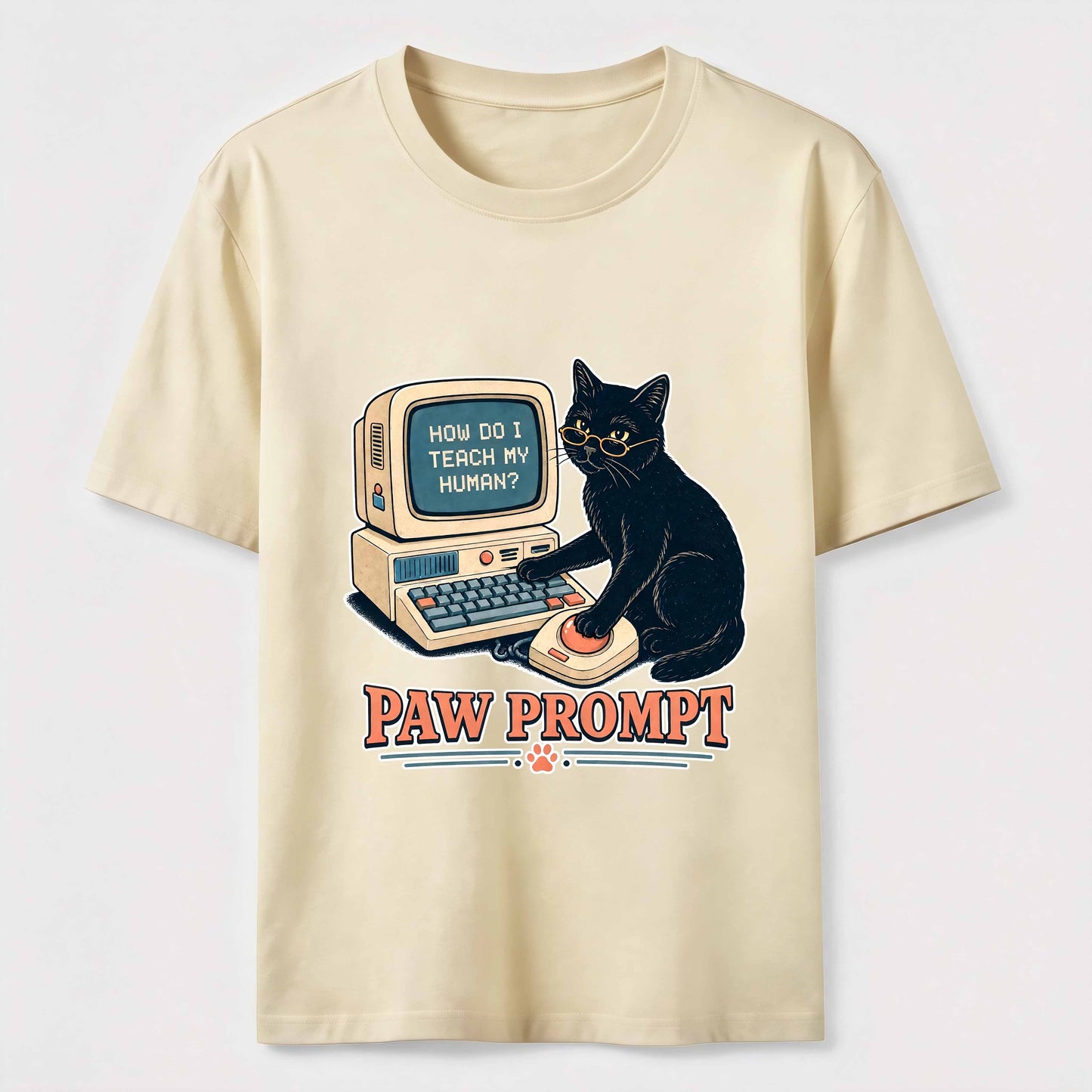 Paw Prompt Computer Cat Tee
