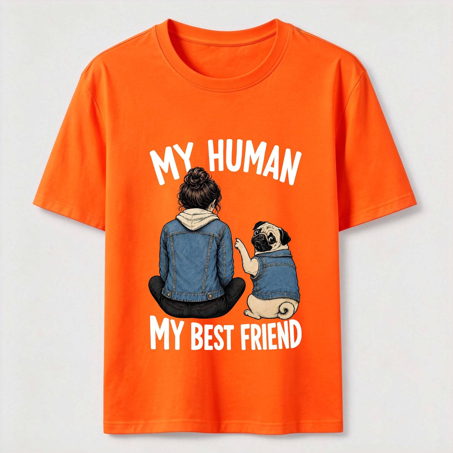 My Human My Best Friend Pug Dad T-Shirt