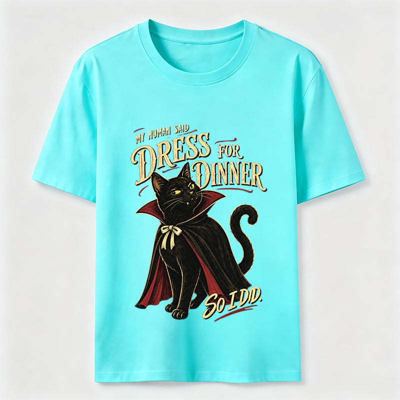 Dress For Dinner Vampire Cat T-Shirt