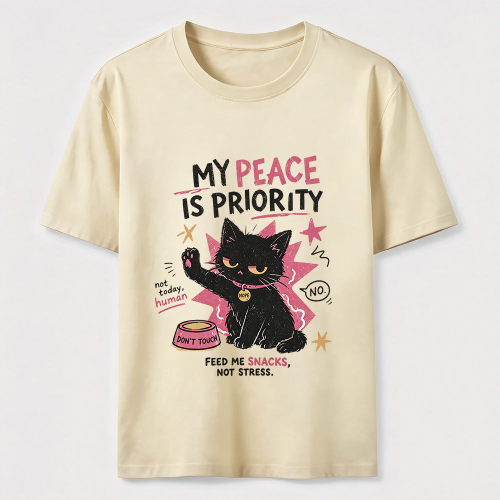 Peace First Black Cat T-Shirt