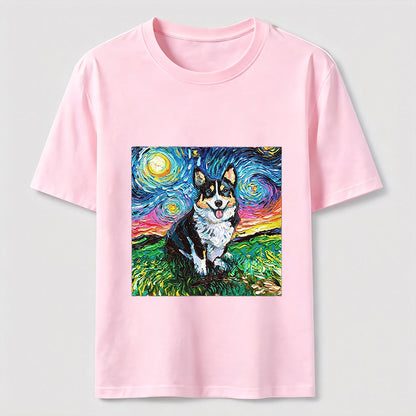 Van Gogh Inspired Corgi Starry Night