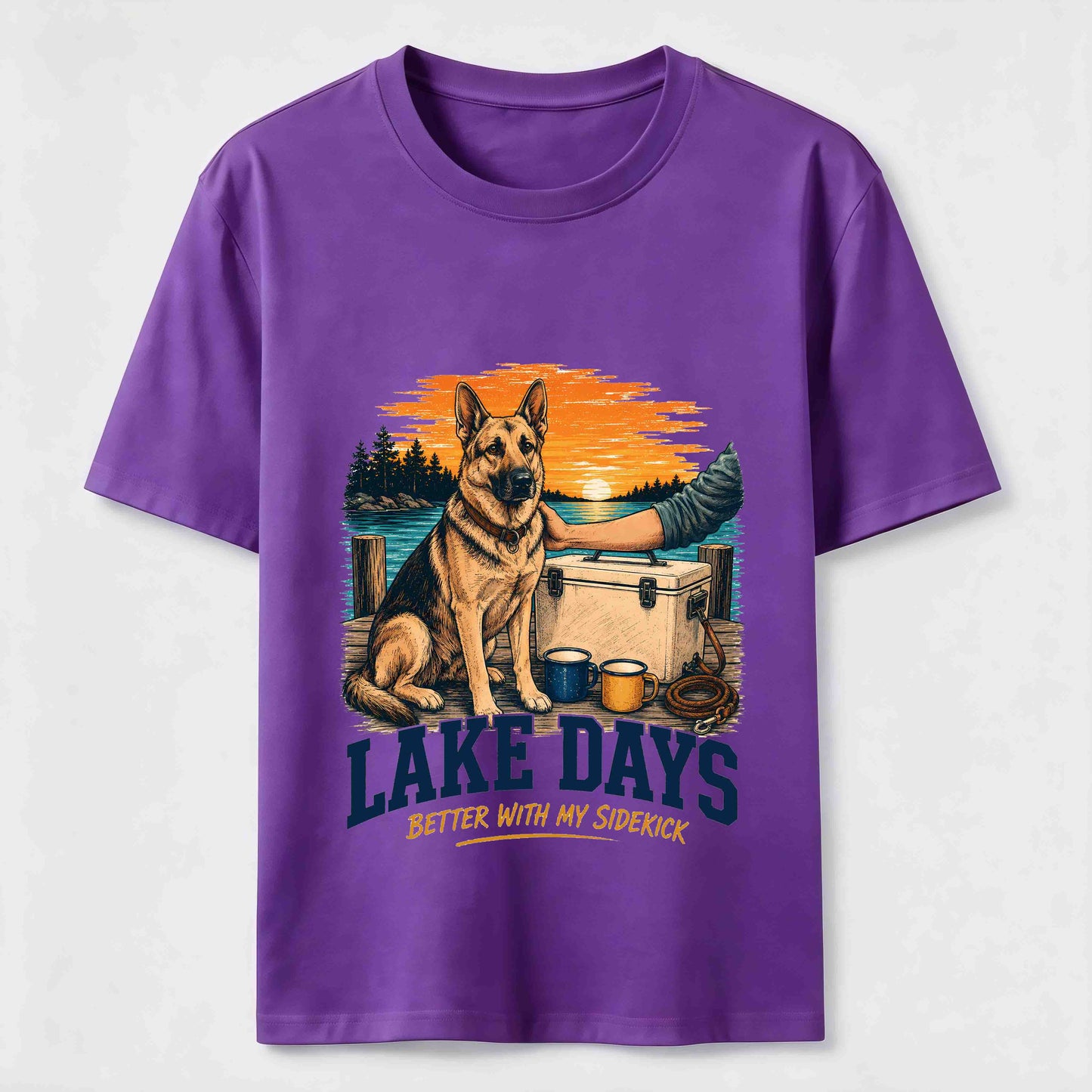 Lake Days German Shepherd Sidekick T-Shirt