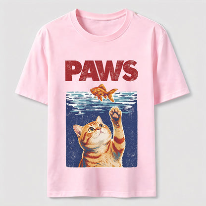 Cat And Fish Paw Reach Tee
