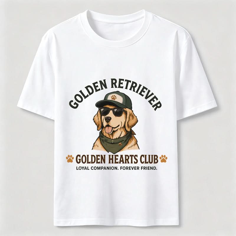 Golden Hearts Club Vintage Golden Retriever Graphic Tee