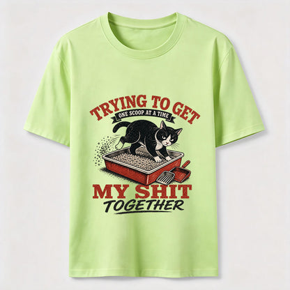 Trying To Get My Shit Together Cat Tee
