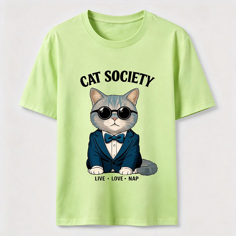 Cat Society Live Love Nap T-Shirt