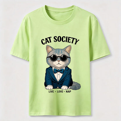 Cat Society Live Love Nap T-Shirt