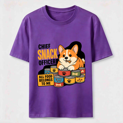Chief Snack Officer Funny Corgi T-Shirt