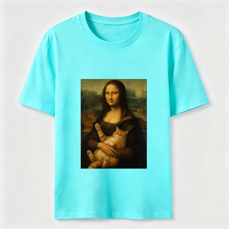 Mona Lisa Cat Lover Tee
