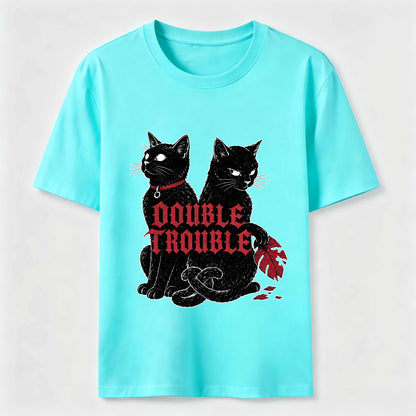 Double Trouble Black Cat Tee