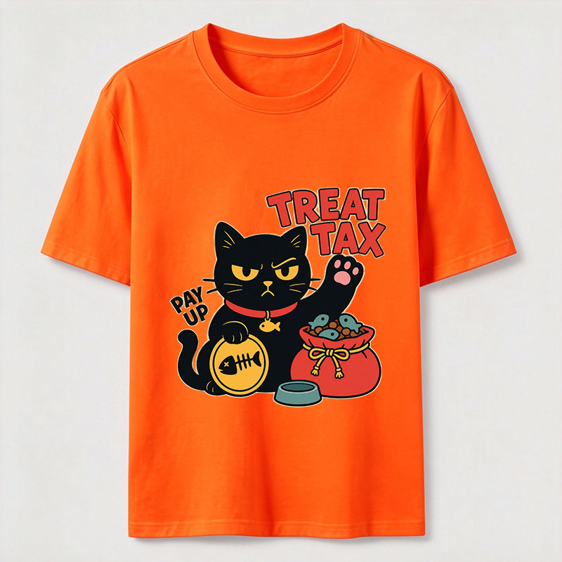 My Cat Demands Treat Tax Hilarious Black Cat Tee