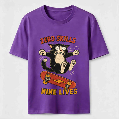 Clumsy Skateboard Cat T-Shirt