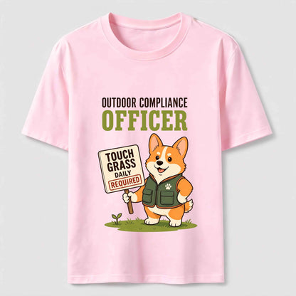 Outdoor Compliance Officer Funny Corgi T-Shirt