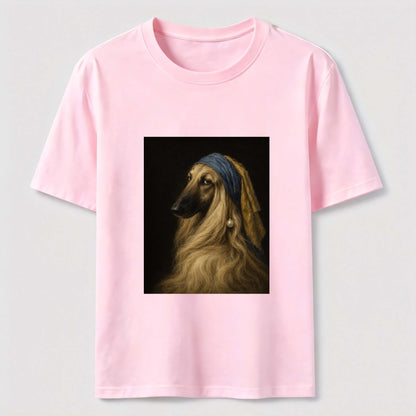 Pearl Earring Afghan Hound Tee