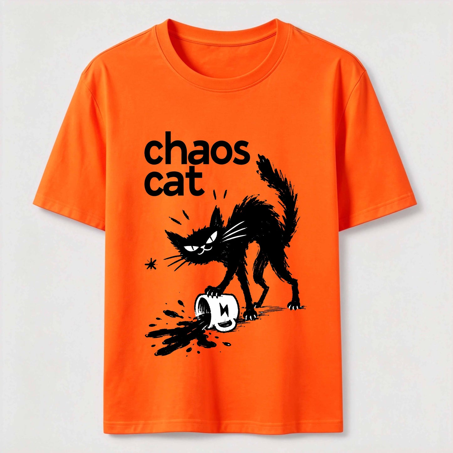 Ink Spill Mischief Cat T-Shirt