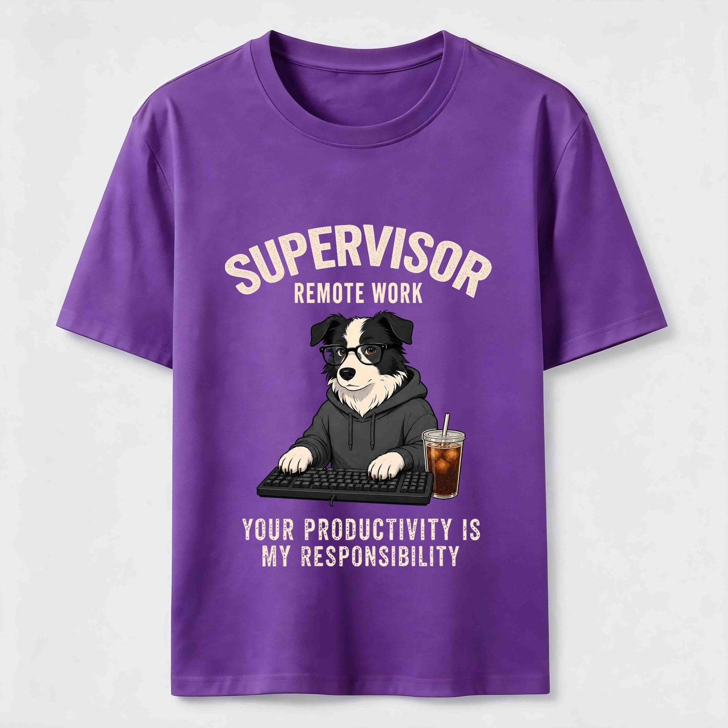 Remote Work Supervisor Border Collie T-Shirt