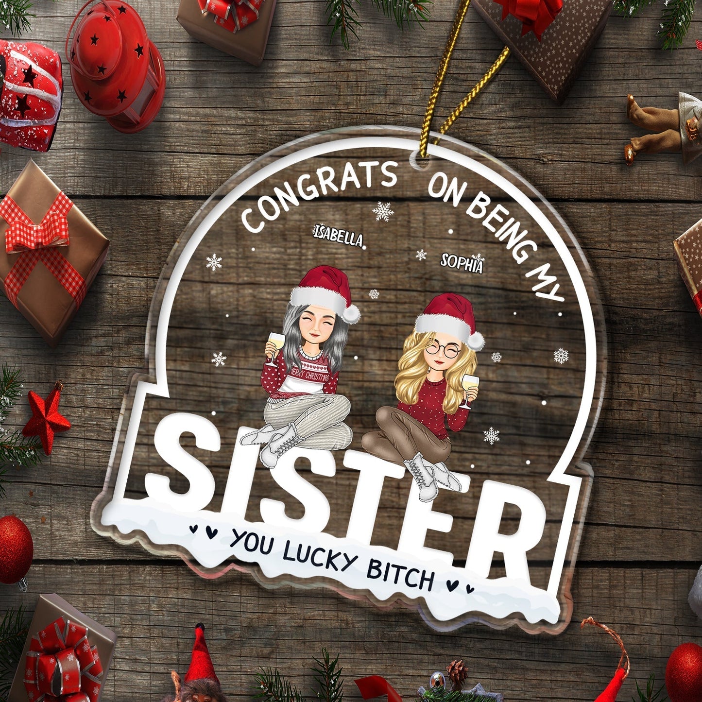 Congrats On Being My Best Friends - Personalized Ornament