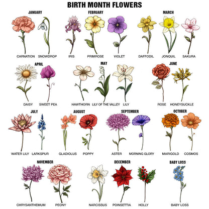 Personalized Birth Flower Pillow: "Flowers That Never Fade" for Friends