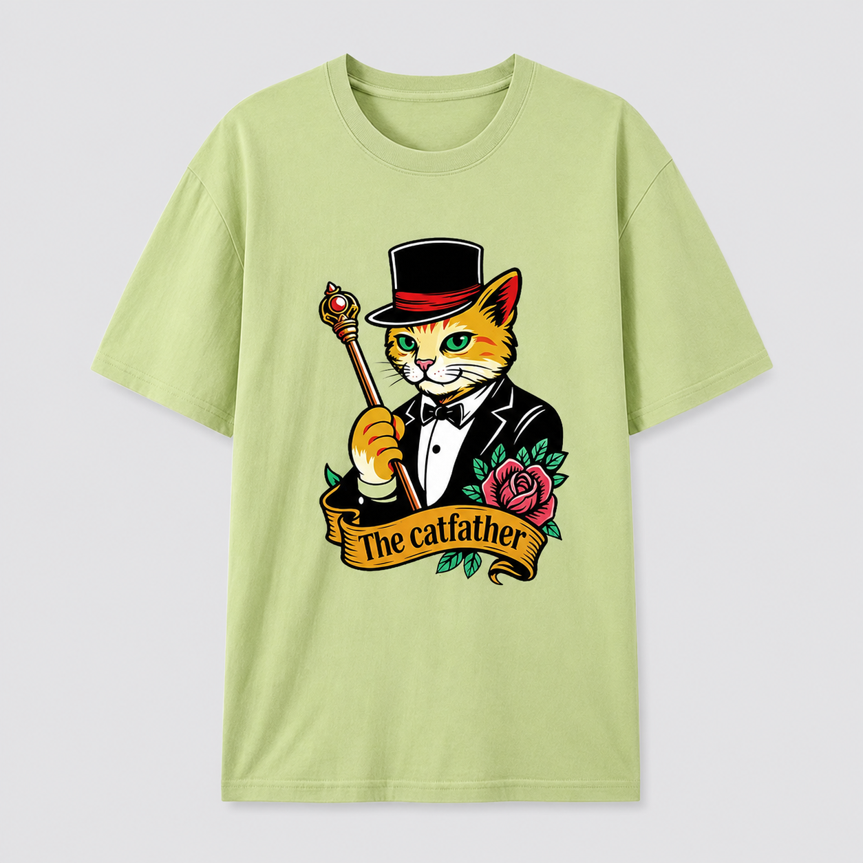 The Catfather Vintage Gentleman Cat T-Shirt