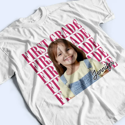 Custom Photo Kid Portrait Kindergarten - Custom Kid Shirt for Back To School | Personalized Gift for Student, Son, Daughter | Kindergarten, Pre-K, Preschool