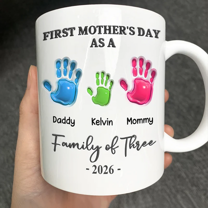 Personalized First Father's Day Mug personalization view for New Mom / Expecting Mom