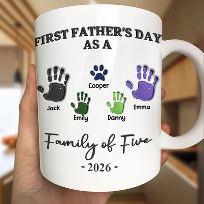 Mug material and size view - Personalized First Father's Day Mug