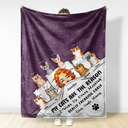Personalized Dog Mom/Dad Blanket: 'My Dogs Are The Reason' Custom Gift
