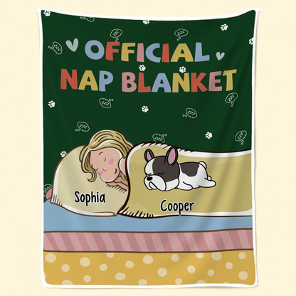 Official Nap Blanket | Personalized Gift for Dog/Cat Lovers, Pet Lovers, Dog Mom, Cat Mom, Dog Dad, Cat Dad | Blanket - PRINTS10 Store