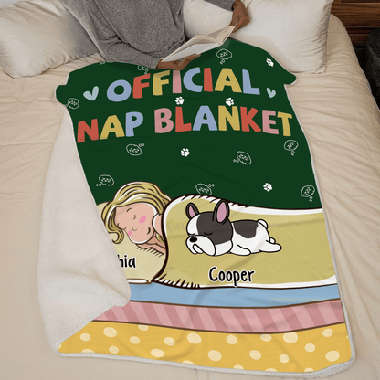 Official Nap Blanket | Personalized Gift for Dog/Cat Lovers, Pet Lovers, Dog Mom, Cat Mom, Dog Dad, Cat Dad | Blanket - PRINTS10 Store