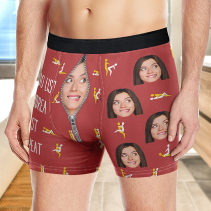 To Do List Wife Rest Repeat - Personalized Custom Photo Men's Boxer Briefs