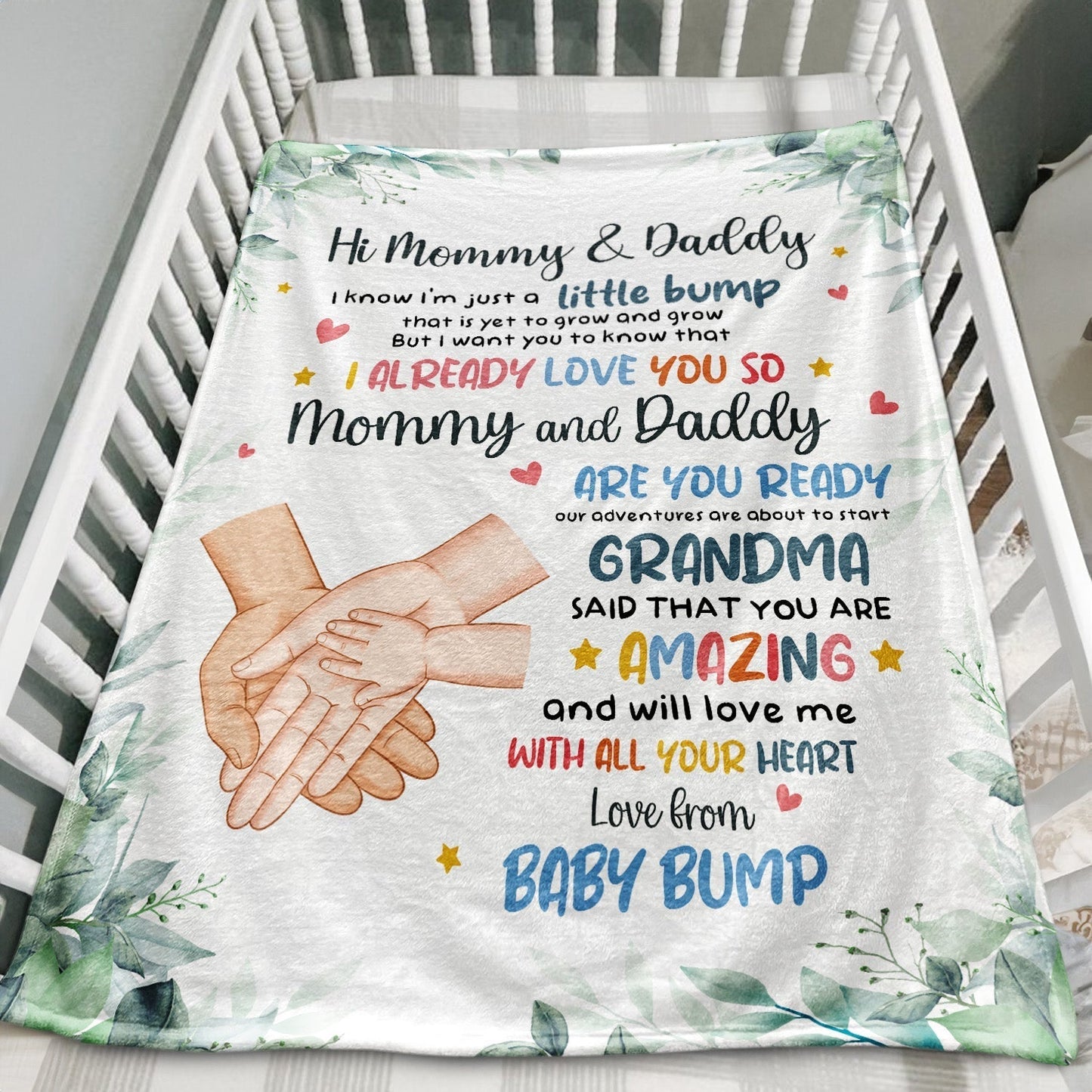 Personalized I Know I’m Just A Little Bump Blanket - New Parents Baby Shower Gift