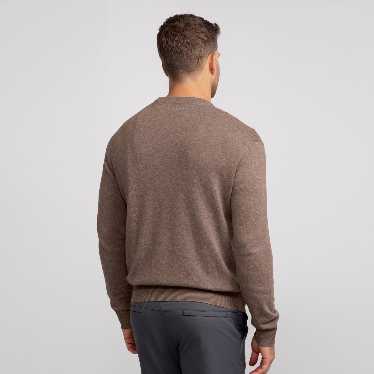 Anytime Crewneck Sweater -- Mocha Heather