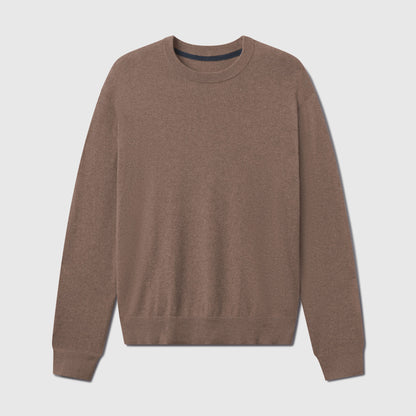 Anytime Crewneck Sweater -- Mocha Heather