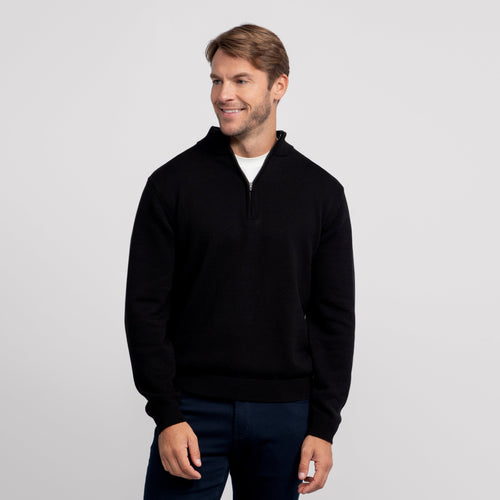 Jetsetter Quarter-Zip Sweater -- True Black
