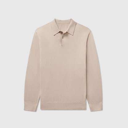 Legacy Polo Sweater -- Beige