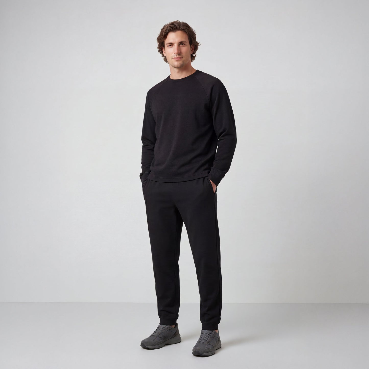 Sandwash Crewneck -- True Black