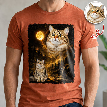 Custom Pet Photo Moon Comfort Shirt - Personalized Pet Lover Gift HO82 902934