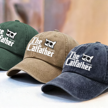 The Catfather Washed Denim Baseball Cap TH10 892997
