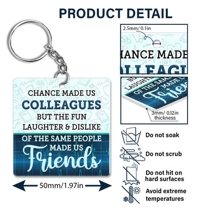 Personalized Funny Work Bestie Keychain - Reason I Don't Punch People