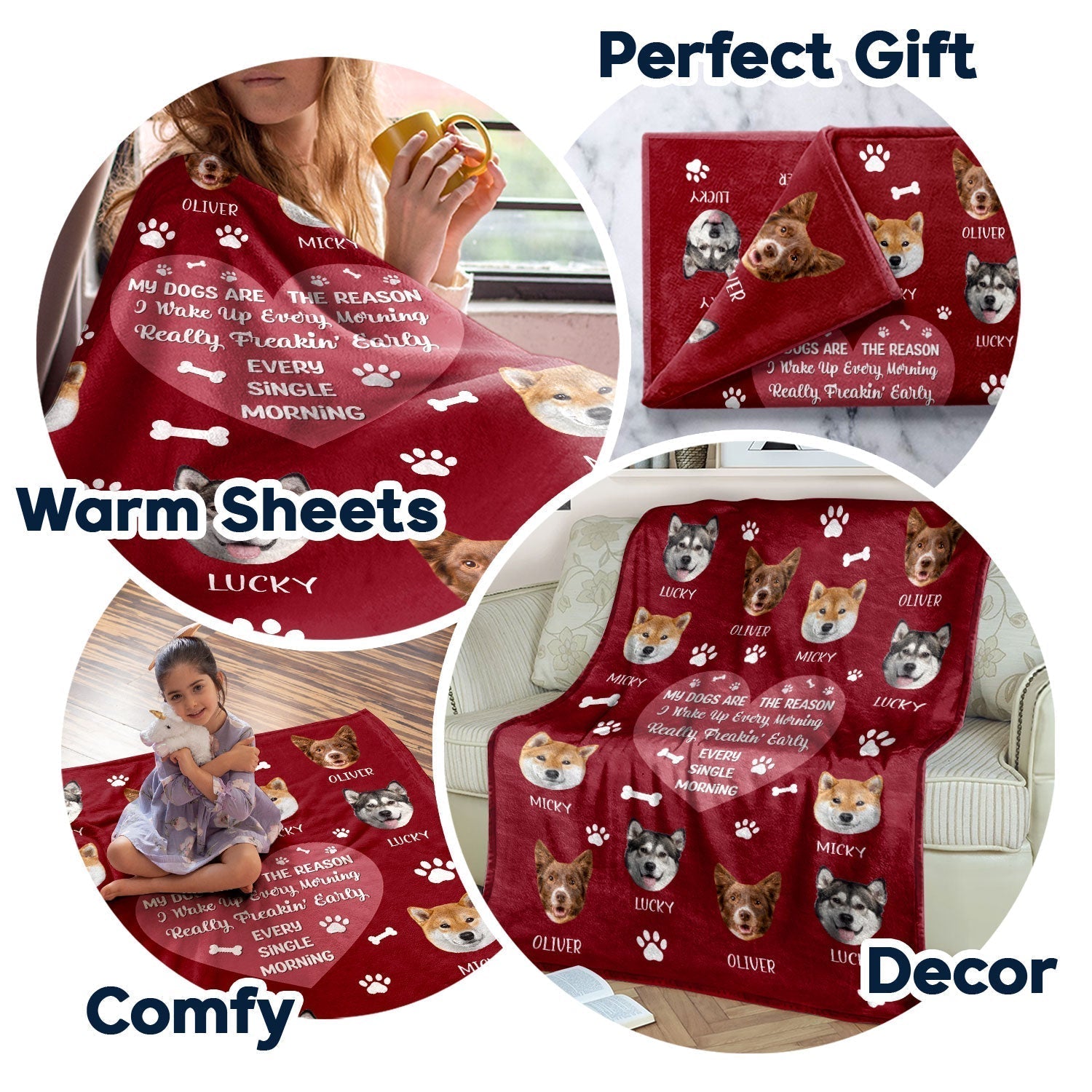 Personalized Photo Blanket - “We’ll Be Watching You” Pet Gift