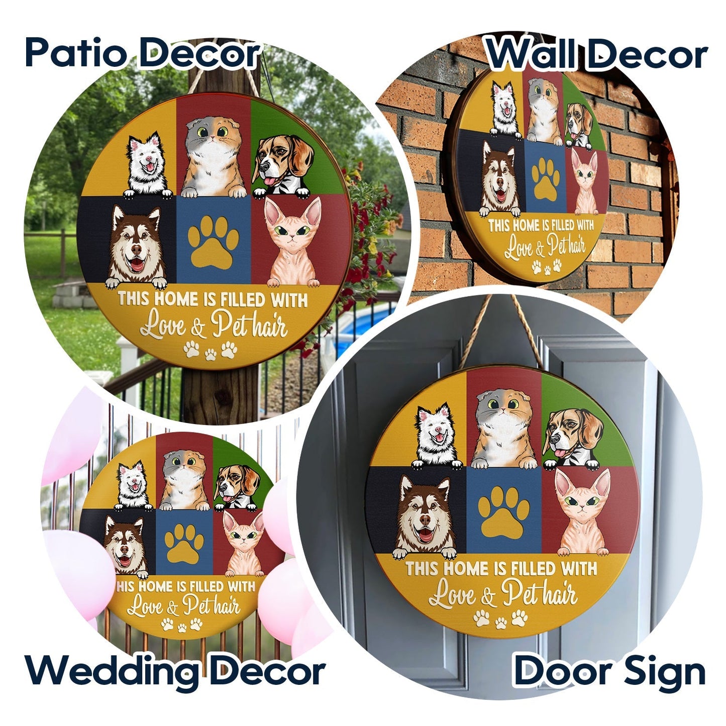 Personalized Wood Sign for Pet Lovers: "Beware of the Wigglebutts" Door Art