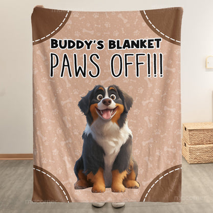 Personalized Paws Off Blanket - Funny Gift For Dog Lovers