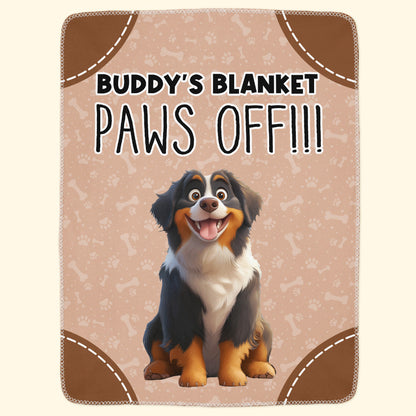 Personalized Paws Off Blanket - Funny Gift For Dog Lovers